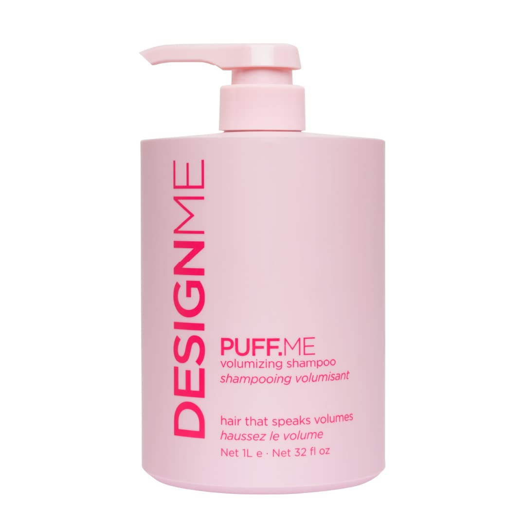 PUFF.ME Volumizing Shampoo by DESIGNME | Shampoo Hair Volumizer with Sunflower Seed Oil Adds Body & Bounce | Color-Safe Volumizing Shampoo for Fine Hair | Paraben & Sulfate Free Shampoo, (32 Fl Oz)
