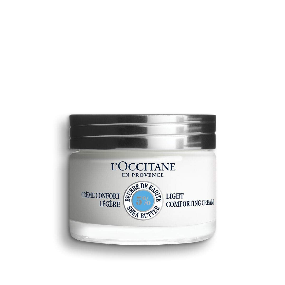 LÕOCCITANE Shea Light Comforting Face Cream, 1.7 Fl Oz: Non-Comedogenic, Lightweight Moisturizer, Soothe Tight Skin, Hydrating, With Organic Shea