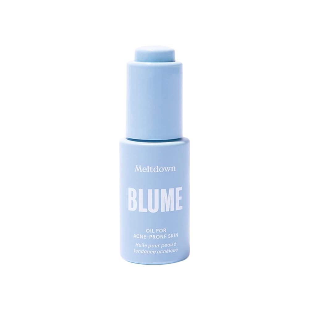 Blume Meltdown Acne Oil - Acne Treatment for Face - Facial Oil with Black Cumin + Blue Tansy + Rosehip Oil - Skin Care for Acne Prone Skin with Blue Tansy (0.5 oz)
