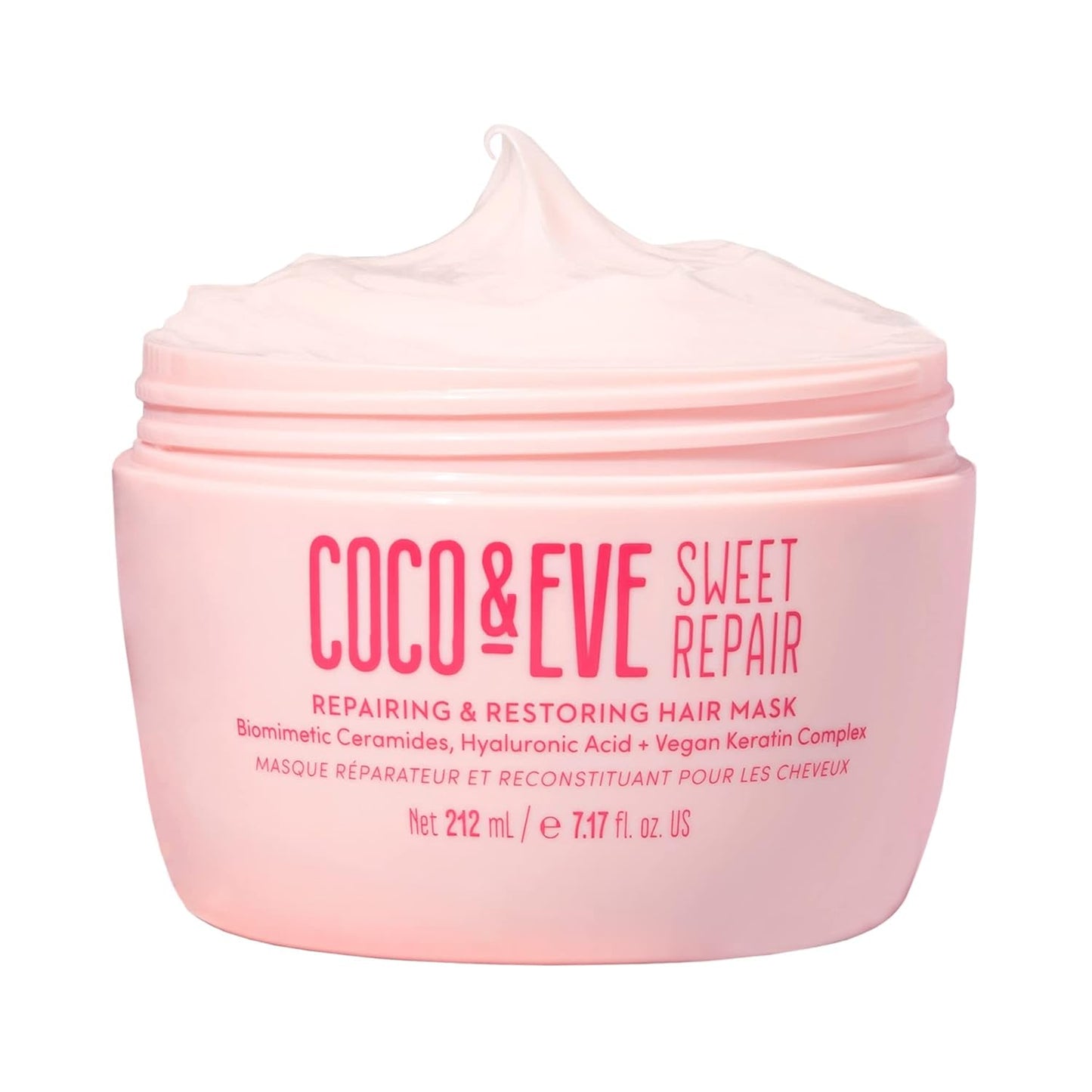 Coco & Eve Sweet Repair Repairing and Restoring Hair Mask. Blend of Biomimetic Ceramides, Hyaluronic Acid, Vegan Keratin. Repair Dry Damaged Hair by Heat or Chemical, Increase Hydration & Shine.