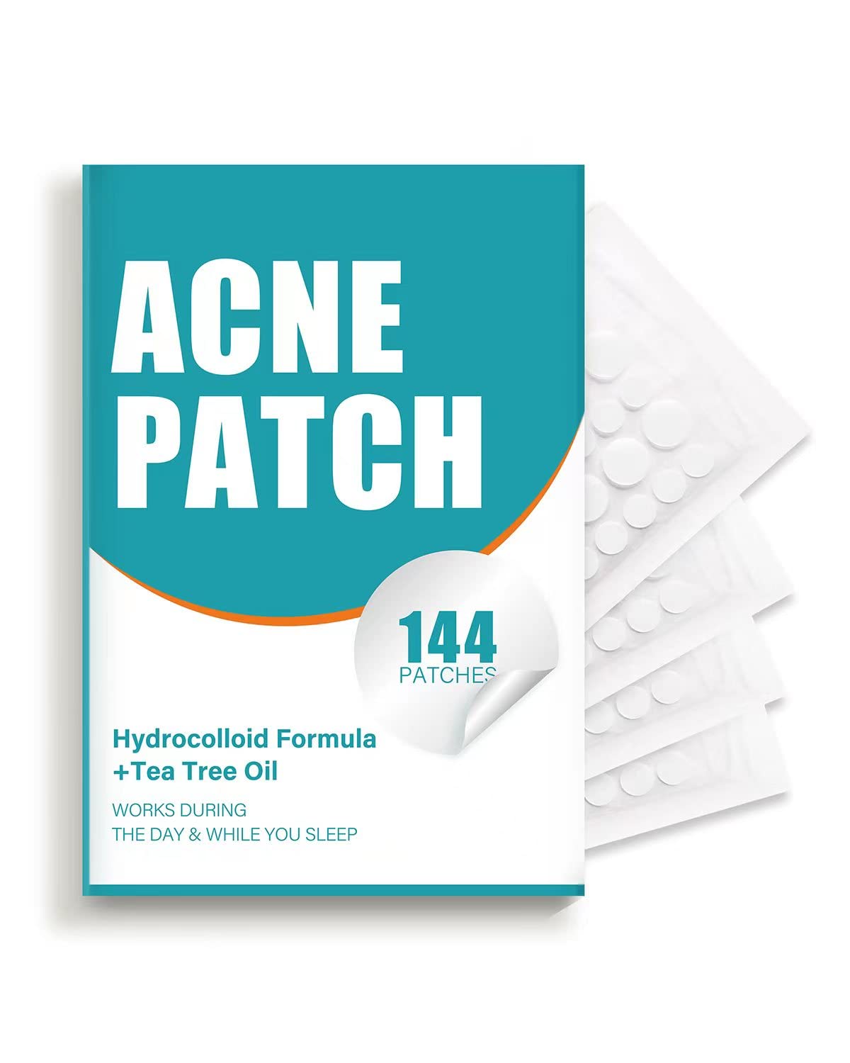 HeroLabs Hydrocolloid Acne Pimple Patch with Tea Tree Oil, Invisible Acne Spot Treatment, Zit Patch, Blemish Cover, Two Sizes, Vegan, Cruelty Free (144 Count (Pack of 1))