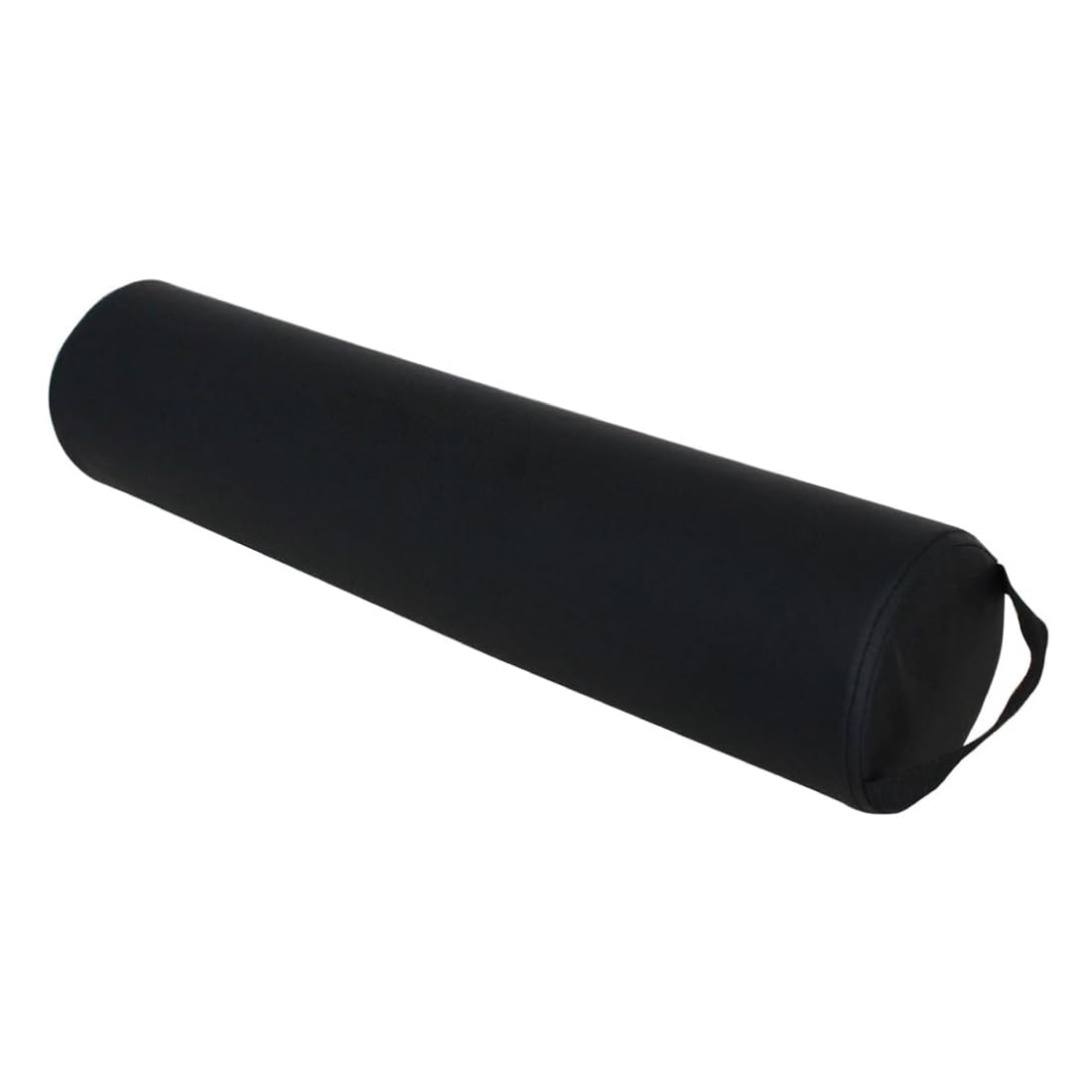 ForPro Full Round Bolster Pillow, Black, Oil and Stain-Resistant, for Massage and Yoga, 6Ó R x 26Ó L