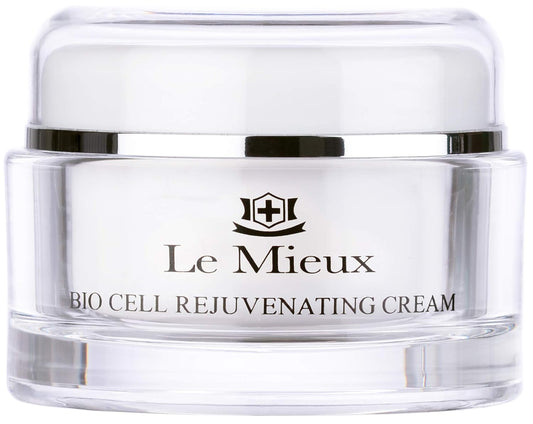 Le Mieux Bio Cell Rejuvenating Cream - Triple Peptide Facial Moisturizer with Hyaluronic Acid, Squalane & Rose Hip, Night & Day Cream for Face & Neck, No Parabens or Sulfates (1.75 oz / 52 ml)