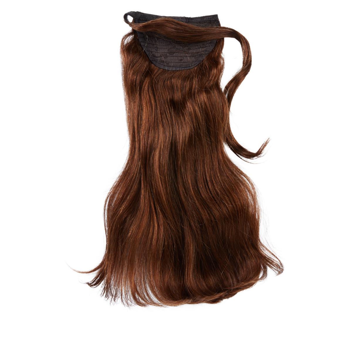 Locks & Mane Espresso 14" Human Hair Clip Ponytail