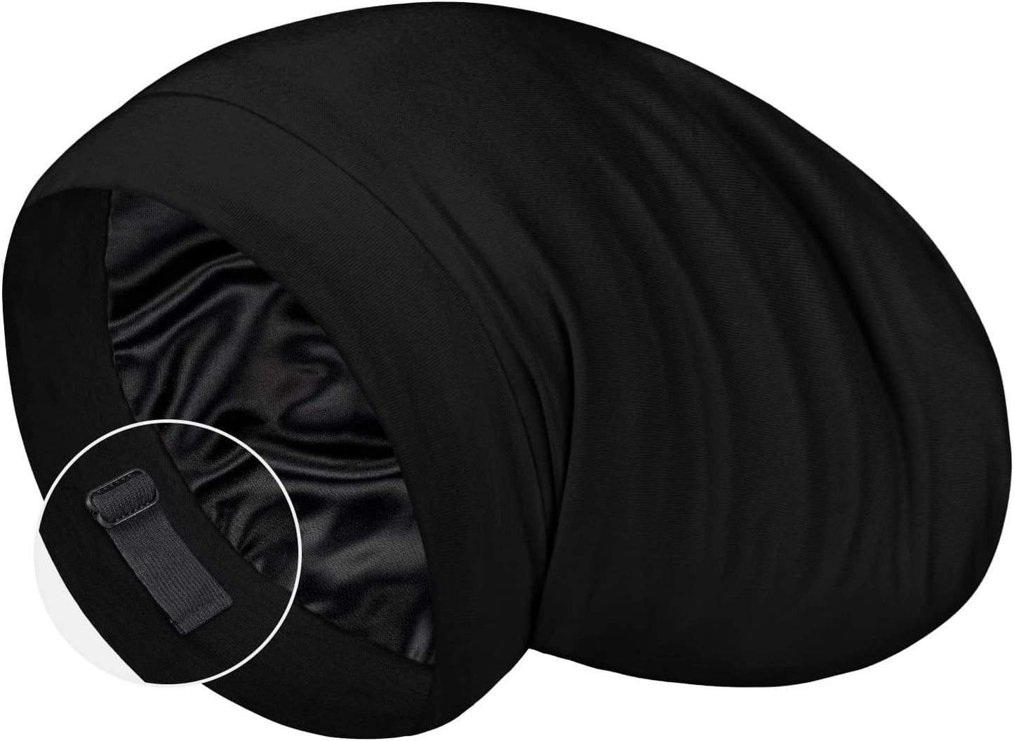LULUSILK 100% Mulberry Silk Lined Sleep Cap, Silk Bonnet Hair Wrap for Sleeping