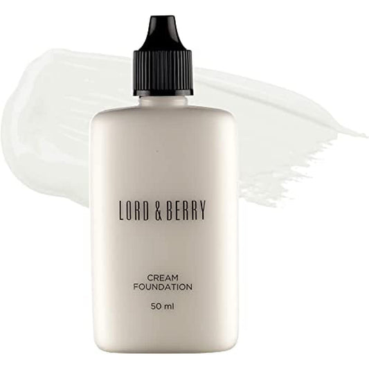 Lord & Berry CREAM FOUNDATION Fluid Foundation, Long Lasting Waterproof Coverage Foundation Enriched With Vitamin E and Argon Oil