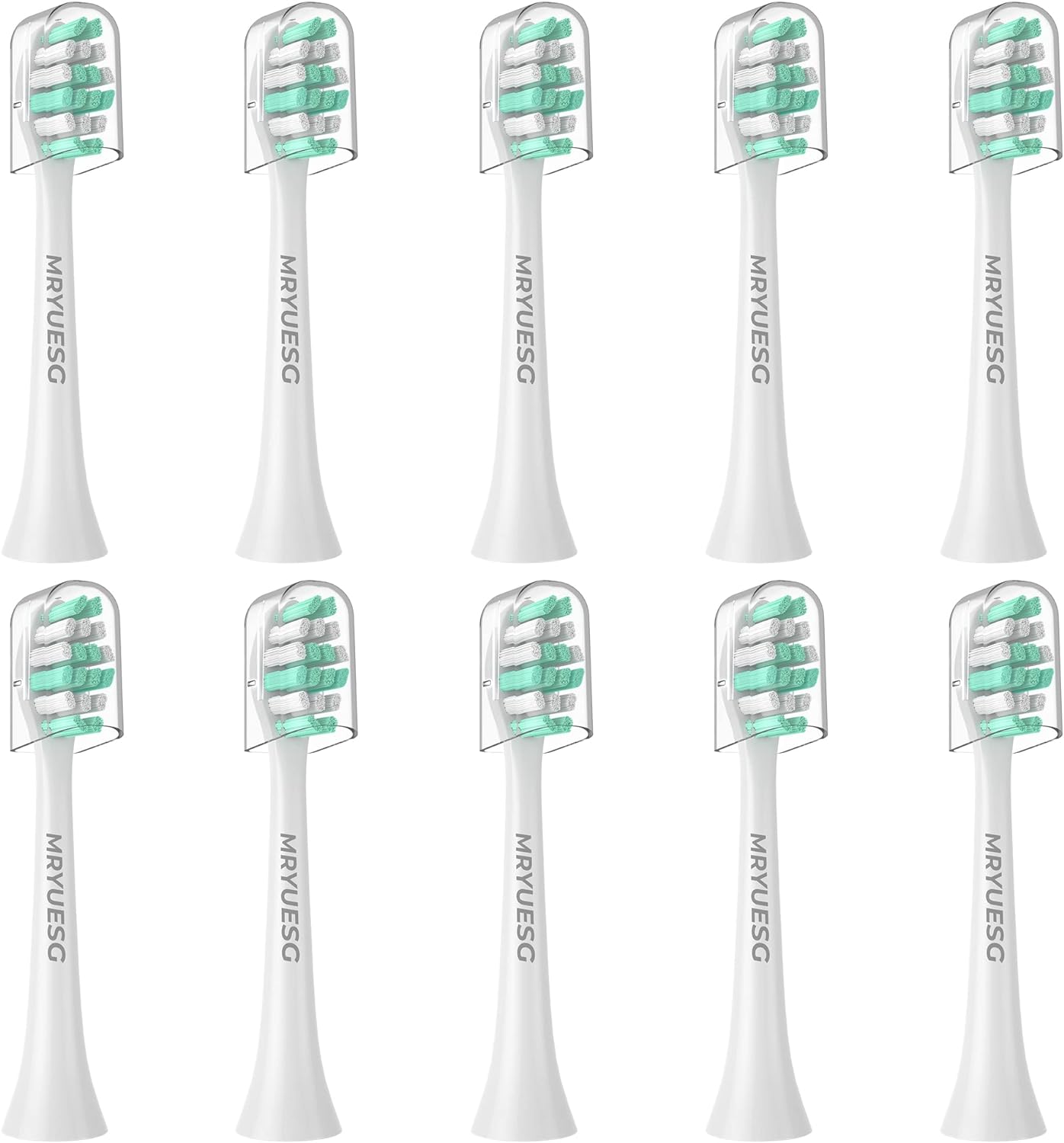 MRYUESG Toothbrush Replacement Heads Compatible with Philips Sonicare, 10 Pack, MRYUESG Electric Brush Head for Phillips C2 4100 Plaque Control