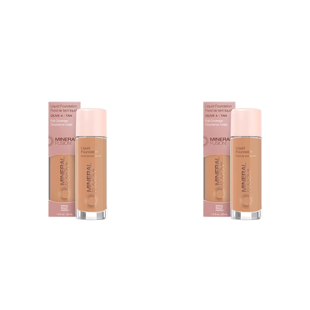 Mineral Fusion Liquid Foundation, Olive 4, 1 Fl Ounce (Pack of 2)