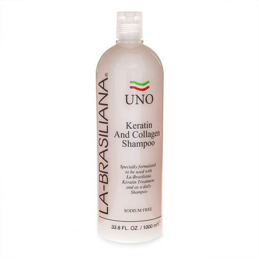 La-brasiliana Uno Keratin and Collagen Shampoo, 33.8 fl.oz.