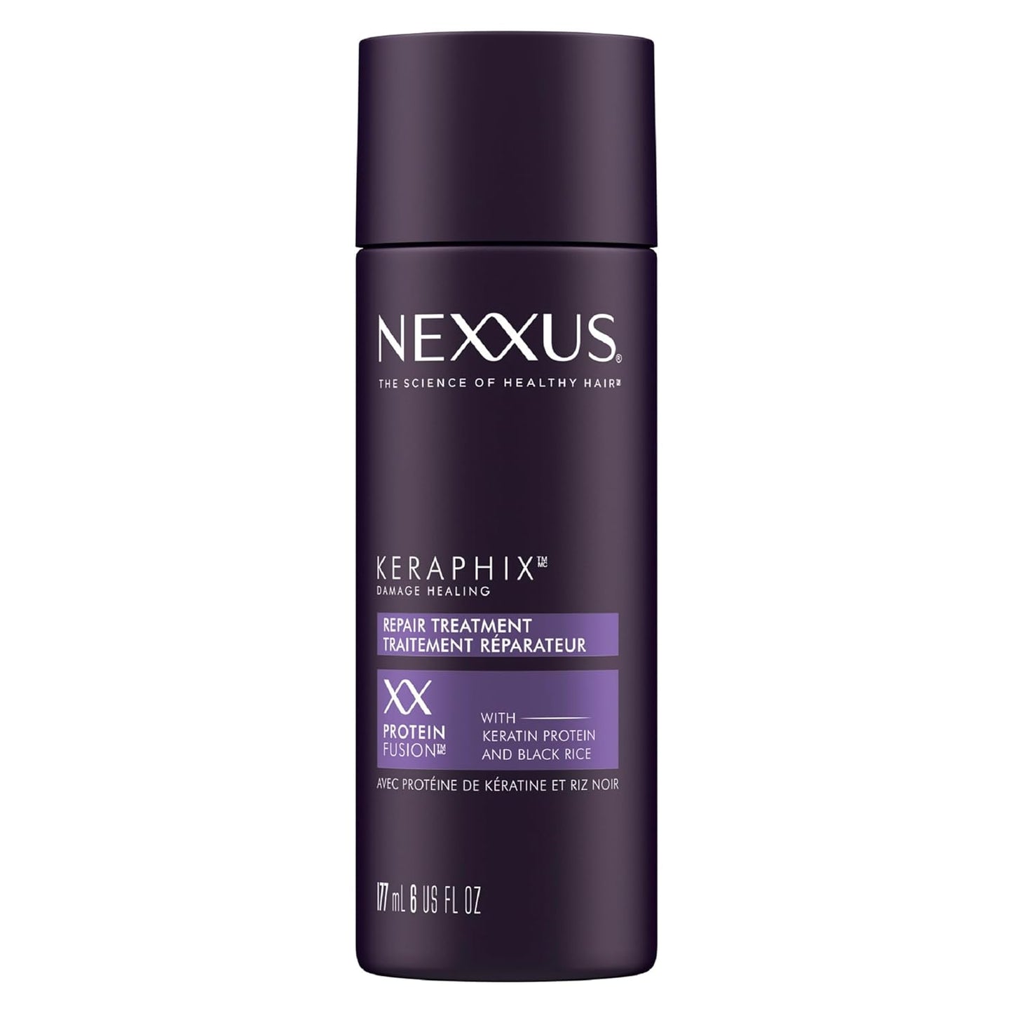 Nexxus Keraphix Damage Repair Pre-Wash Treatment Cream for Dry Hair with Keratin Protein & Black Rice 6 oz