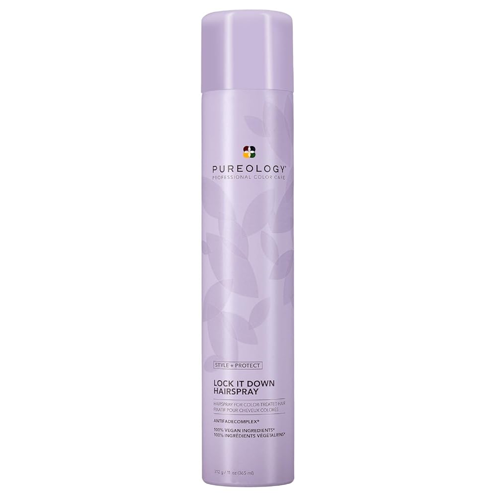 Pureology Style + Protect Lock It Down Hairspray for Color-Treated Hair, Maximum Hold