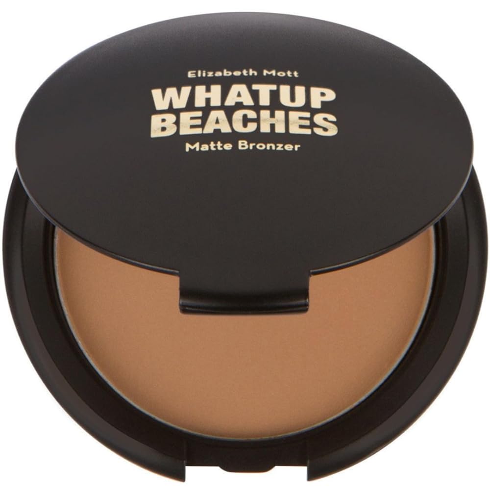 Elizabeth Mott Whatup Beaches Bronzer Face Powder Contour Kit - Vegan and Cruelty Free Facial Bronzing Powder for Contouring and Sun Kissed Makeup Coverage - Matte (10g)