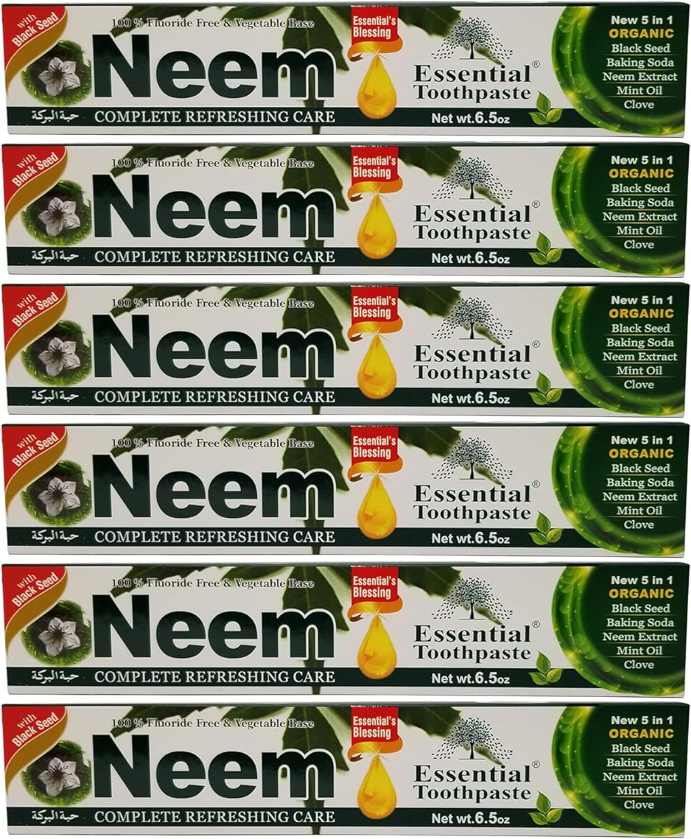NEEM ESSENTIAL TOOTHPASTE NEW 5 IN 1 FORMULA 6 PACK