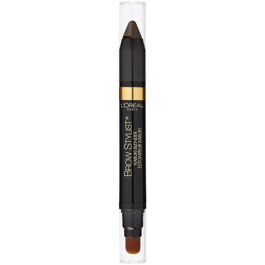 L'Oreal Paris Brow Stylist Kabuki Blender Brow Crayon, Brunette, 0.05 oz.