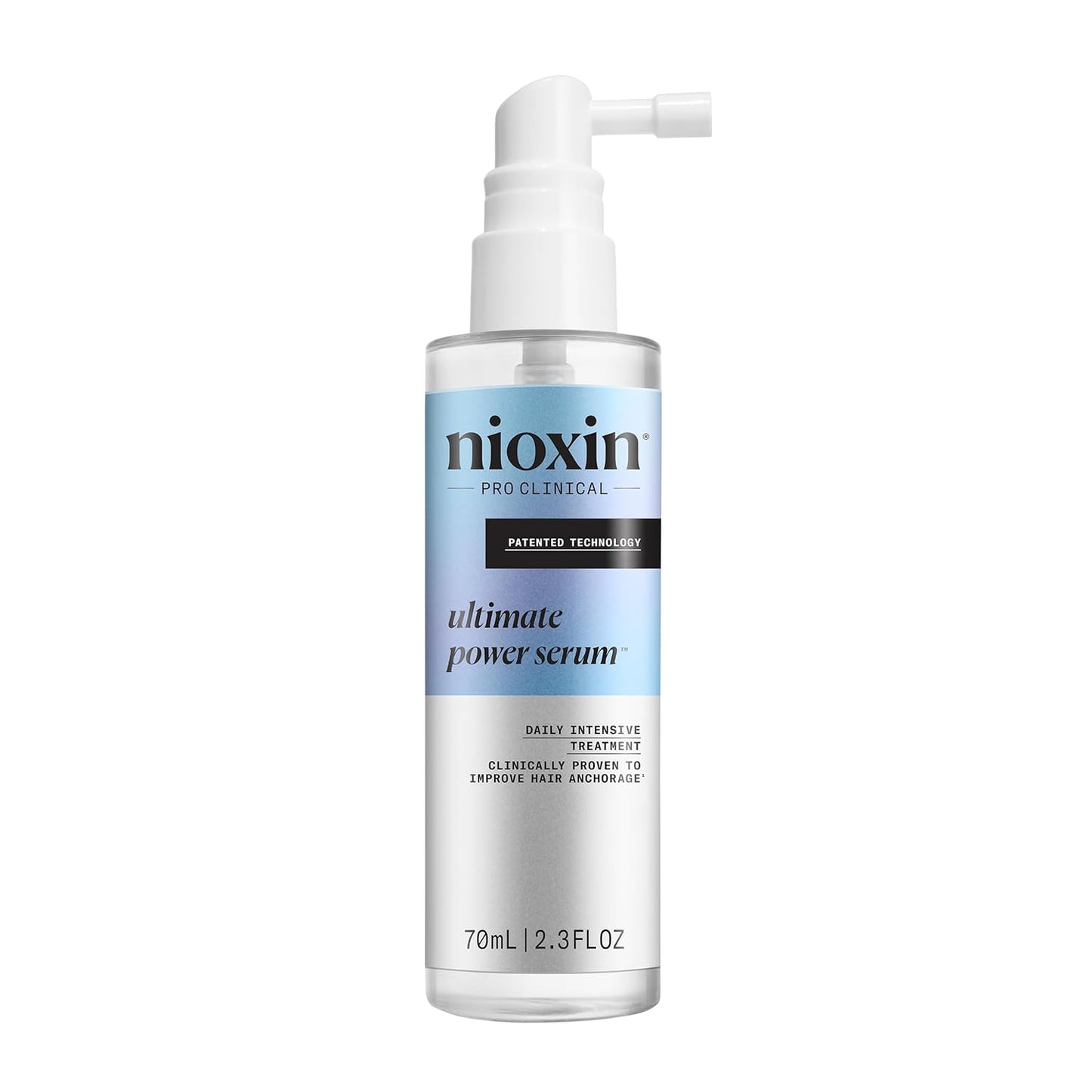 Nioxin Ultimate Power Serum, Intensive Daily Leave-In Hair Treatment with Caffeine, Lauric Acid, Niacinamide and Sandalore, For Thicker and Stronger Hair, 2.3 oz (Packaging May Vary)