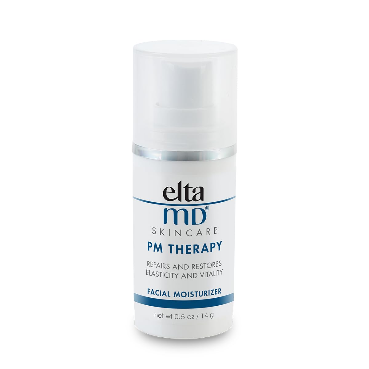 EltaMD PM Therapy Facial Moisturizer Lotion, Night Moisturizer for Face, Restores Skin Elasticity and Moisturizes and Repairs Skin Overnight, Safe for Sensitive Skin, Oil Free Formula, 1.7 oz Pump