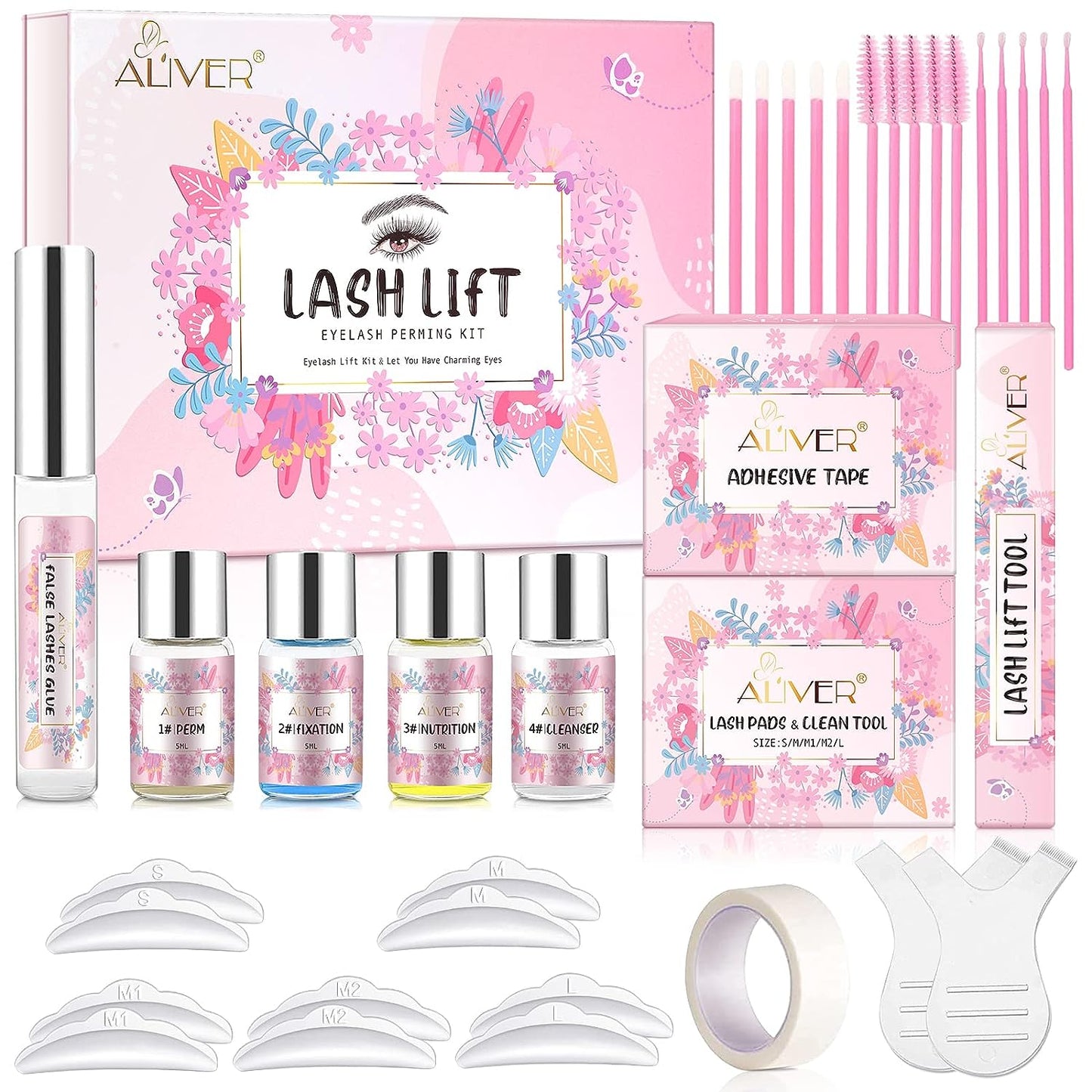 Lash Lift Kit, Professional Eyelash Lift Kit, Eyelash Extension Kit Long Lasting Wave Lash Curling for Home or Salon Use, Semi-Permanent Curling Eyelash Perm Kit for Beautify Your Lashes