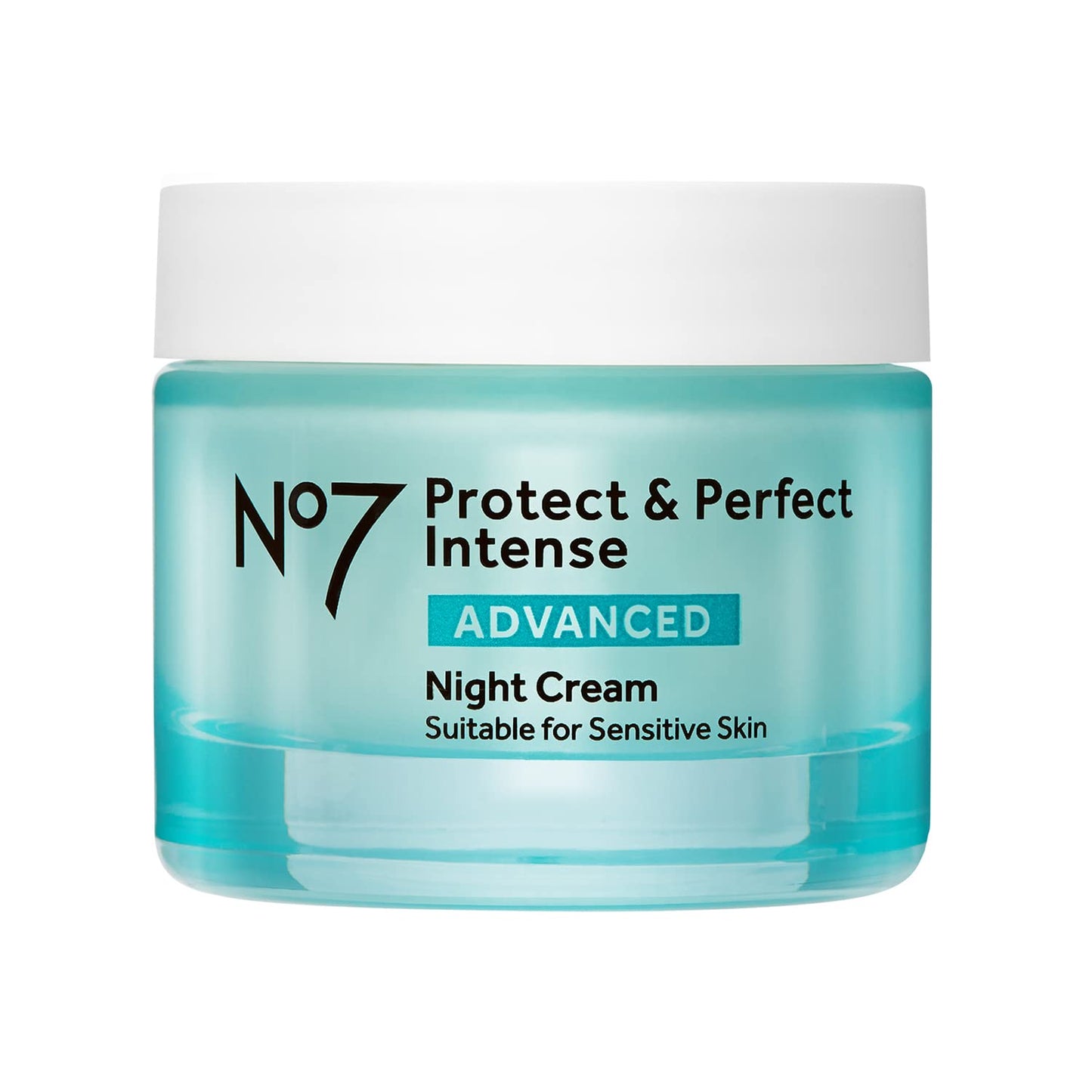 No7 Protect & Perfect Intense Advanced Night Cream - Hydrating Face Moisturizer for Anti Aging - Contains Vitamin E & Shea Butter For Glowing Results using Collagen Peptide Technology (1.69 fl oz)