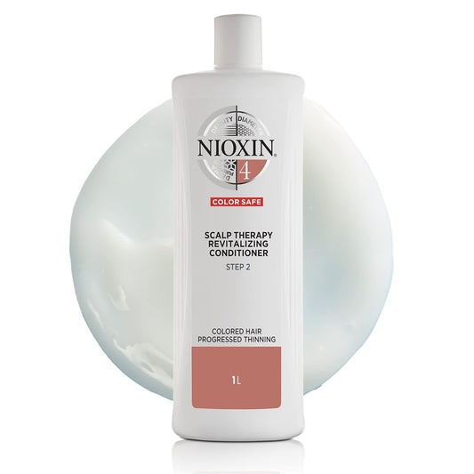 Nioxin System 4 Anti-Thinning Conditioner, Strengthens Hair from Breakage, For Color Treated Hair with Progressed Thinning