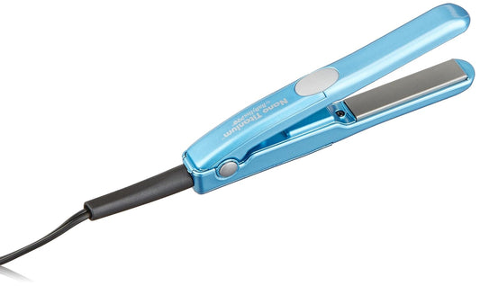 BaBylissPRO Nano Titanium Mini Flat Iron Hair Straightener, 0.5" Hair Straightener Iron for Touch Ups & All Hair Types, Perfect for Travel