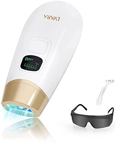 IPL Hair Removal - LVARA Permanent Laser Hair Removal Device for Women Men - FDA Cleared - Painless At Home Hair Remover, 999,999 Flashes for Facial Bikini Legs Armpits