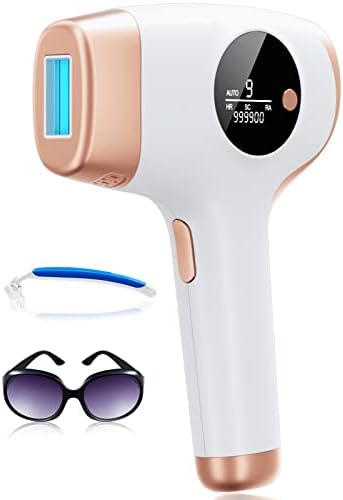 Laser Hair Removal Device for Women and Men, 3-in-1 Upgraded 999,900+ Flashes Painless at-Home IPL Hair Removal Device, Permanent Laser Hair Removal with 2 Mode 9 Energy Levels