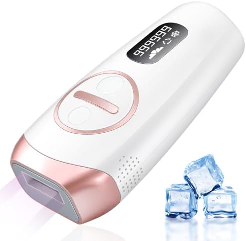 Laser Hair Removal, IPL Hair Removal with Cooling for Women and Men, Permanent Hair Removal Device Upgrade 999999 Flashes for Face Armpit Arm Bikini Line Leg Whole Body