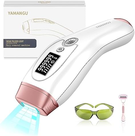 Painless Hair Removal for Women Permanent,at Home Hair Removal Device for Women and Man Facial Armpits Legs Arms Bikini Line Whole Body (Light red - white)