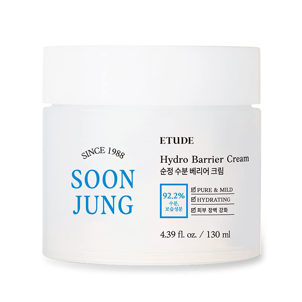 ETUDE HOUSE Soonjung Hydro Barrier Cream BIG SIZE 130ml (New Version) | Moisturizing and soothing cream | Korean Skin Care | Care Solution for sensitive skin | K-Beauty