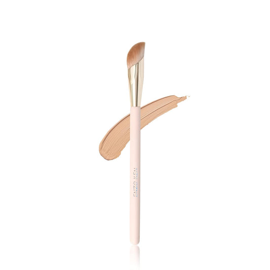 ENZO KEN Angled Concealer Brush Under Eye, Concealer Brush, Nose Contour Brush, Small Concealer Brushes for Makeup, Under Eye Makeup Brush, Under Eye Brush, Concealer Makeup Brush - Pink and Gold, 11M