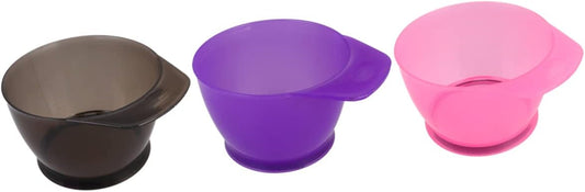 minkissy 3PCS Hairdresser Coloring Bowl Salon Hair Dye Bowls elf hair color bowl plastic dye lady tools plastic mixing bowls DIY Hair Dye Dyeing Bowl dye cream Hair oil hat bowl household