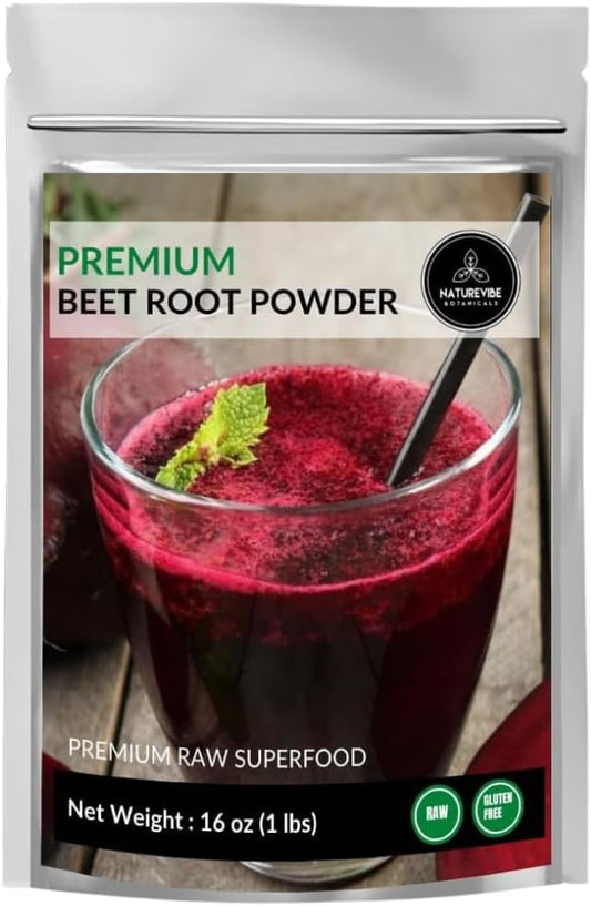 Naturevibe Botanicals Beet Root Powder (1 lb), Raw & Non-GMO | [Packaging May Vary]É