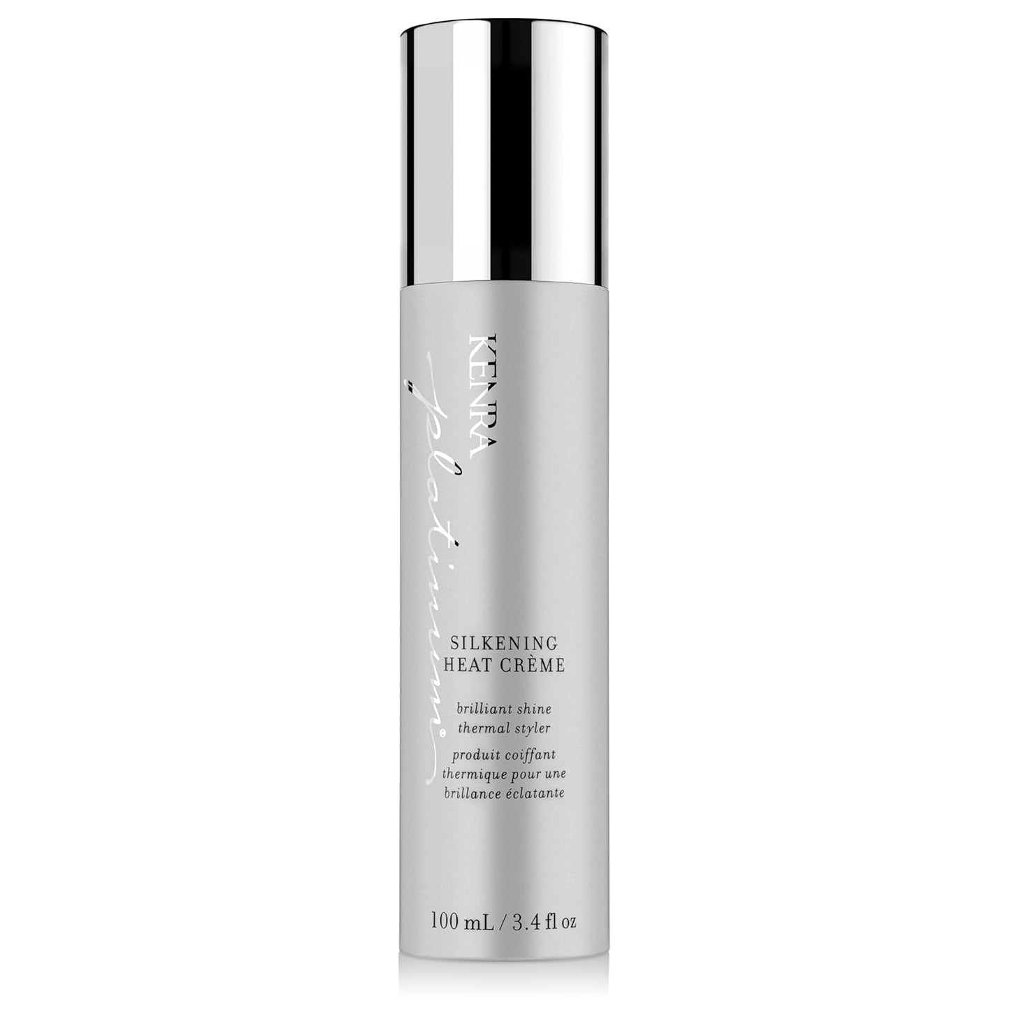 Kenra Platinum Silkening Heat Cr�me | Brilliant Shine Thermal Styler | Reduces Hot Tool Passes by 50% | Prevents Breakage & Improve Manageability | Heat Protectant | All Hair Types | 3.4 fl. Oz