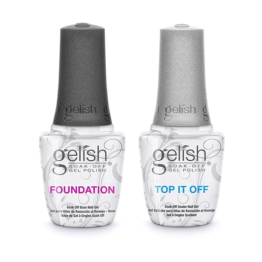 Gelish Dynamic Duo Kit Top and Base Coat For Gel Nails, Top Coat For Gel Nails, Base Coat For Gel Nails, 5 ounce