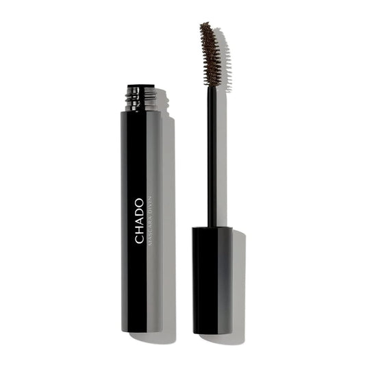CHADO Mascara Divin | Lengthening and Defining | Separates and Curls Lashes | Clump Free | Long-Lasting | Buildable Formula | Paraben and Sulfate Free | Cruelty Free Ð 10 ml (Brown)