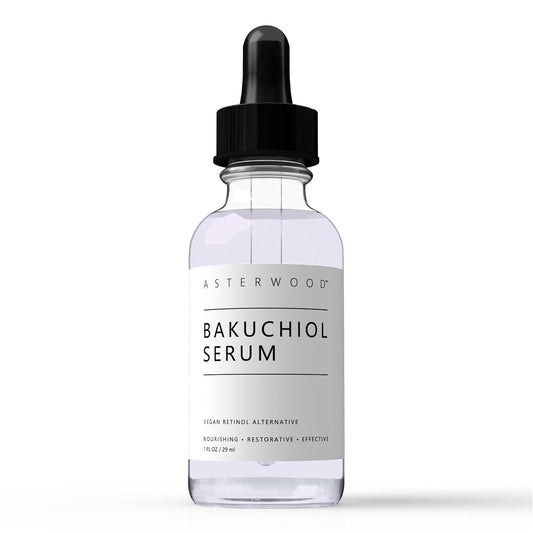 ASTERWOOD Bakuchiol Serum for Face; Retinol Alternative, Hydrating Facial Skin Care Product, Plumping Anti-Aging Face Serum, Anti-Wrinkle Serum 29ml/1 oz