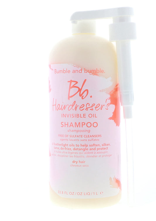 BB Bumble and Bumble Invisible Oil Shampoo 33.8 oz / 1 Liter Jumbo Size Pump