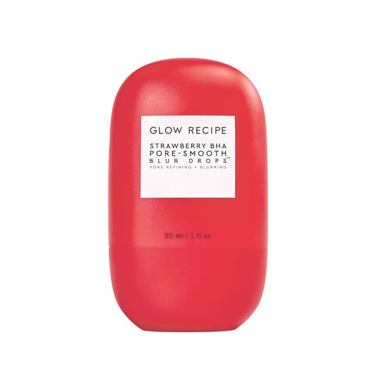 Glow Recipe Strawberry BHA Pore-Smooth Blur Drops - Silicone-Free, Oil-Free - BHA Primer Face Makeup Pore Minimizer - Antioxidant Face Serum for Women - Pore Reducer for Hydrating, Glowing Skin (30ml)