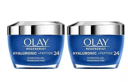 Olay Regenerist Hyaluronic + Peptide 24 Gel Face Moisturizer, Fragrance-Free (1.7 oz., 2 pk.)