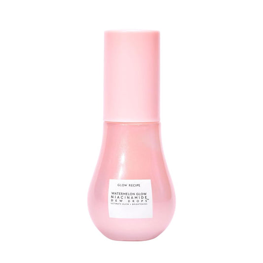 Glow Recipe Watermelon Glow Niacinamide Dew Drops Face Serum - Travel Hydrating Hyaluronic Acid Skincare Serum, Makeup Primer & Liquid Highlighter for Glowing Skin - Brightening Face Serums (15ml)