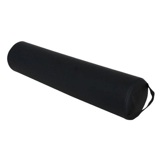 ForPro Full Round Bolster Pillow, Black, Oil and Stain-Resistant, for Massage and Yoga, 6Ó R x 26Ó L