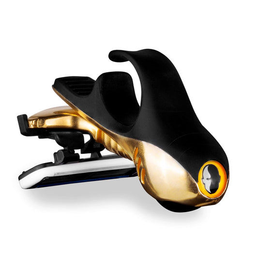 HeadBlade S4 MOTO GoldFinger Men's Head Shaving Razor - Limited Edition - Revolutionary Dual Active Suspension