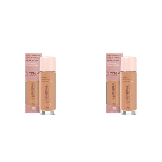 Mineral Fusion Liquid Foundation, Olive 4, 1 Fl Ounce (Pack of 2)