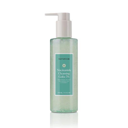 Naturium Niacinamide Cleansing GelŽe 3% Plus Hyaluronic Acid & Vitamin C, Gentle & Smoothing Face Wash, 7.1 oz