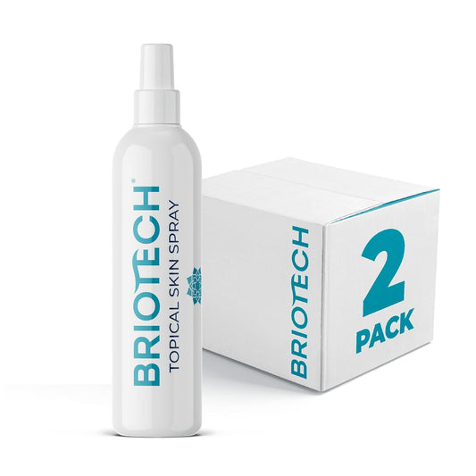 BRIOTECH Pure Hypochlorous Acid Spray, Multi Purpose Topical Body & Facial Mist, Eyelid Cleanser, Support Against Irritation & Redness Relief, Dry Skin & Scalp, Packaging May Vary, 8 fl oz ea, 2 ct