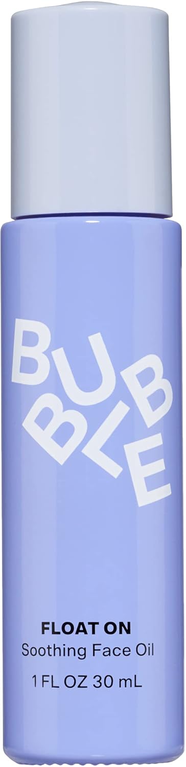 Bubble Skincare Float On Soothing Facial Oil - Safflower Seed, Neem Seed, Prickly Pear Oil Facial Drops - Nourishing and Lightweight Plant-Based Restorative Facial Care (30ml)