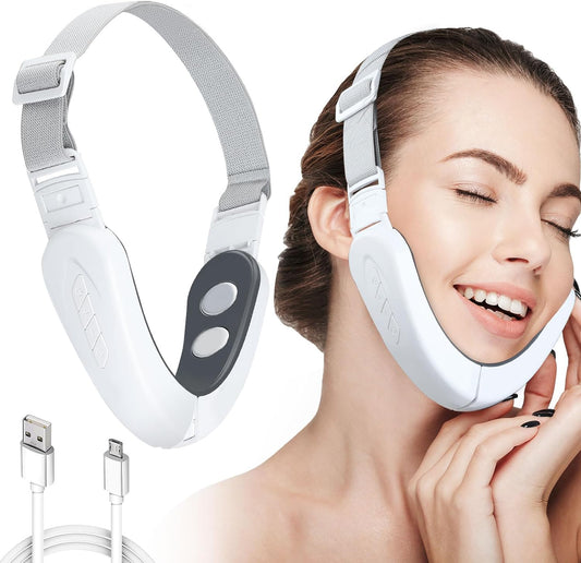 Electric V-Face Eliminator Shaper with 6 Modes and 12 Intensity Levels Face Lift Device, Intelligent Lifting Firming Saggy Skin Tightening Machine for Women Skin Care