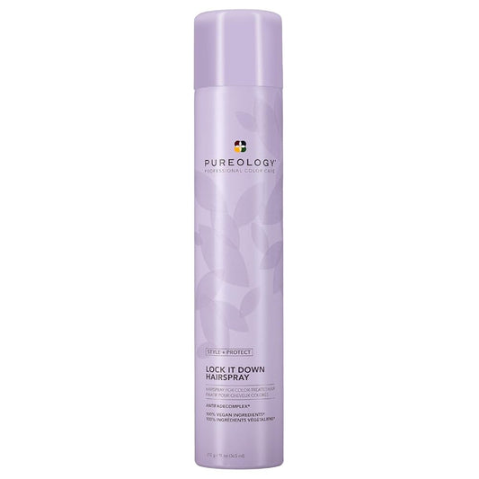 Pureology Style + Protect Lock It Down Hairspray for Color-Treated Hair, Maximum Hold