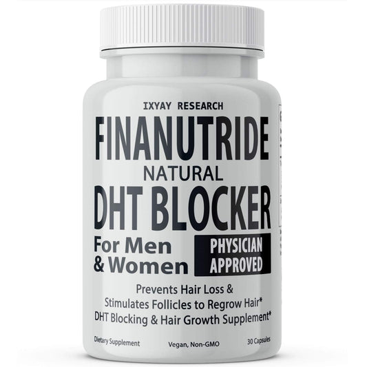 Finanutride Natural DHT Blocker & Hair Growth Capsules to Prevent Hair Loss, Stimulate Hair Follicles, Stop Hair Loss, Regrow Hair. Proprietary Anti-Hair Loss, Hair Regrowth Treatment & Vitamin Pills