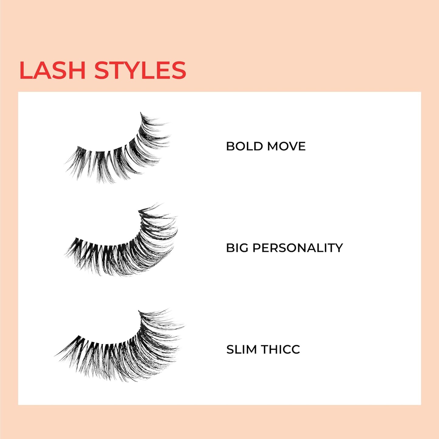 KISS My Lash But Bolder, False Eyelashes, Big Personality', 14 mm, Includes 1 Pair, Contact Lens Friendly, Easy to Apply, Reusable Strip Lashes, Glue-On
